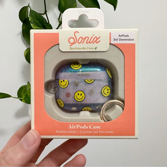 Sonix AirPods Case 3rd Generation Neon Smiley - Purple - Picture 1 of 4